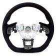 Molded Innovations OEM Plus Style Suede Steering Wheel w  Red Double Stitch 2022-2024 WRX For Discount