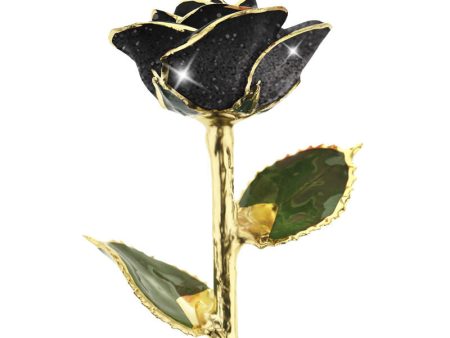 Black Diamond 24kt Gold Dipped Rose Online Sale