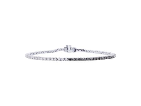 Duo Black and White Diamond Tennis Bracelet Online