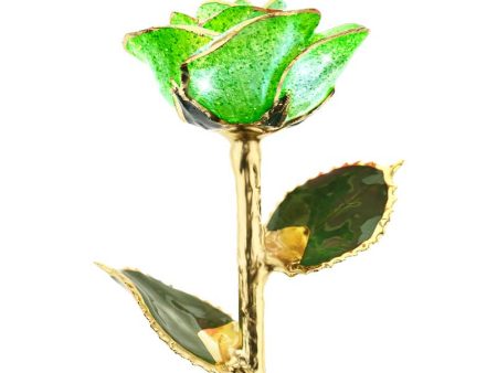 Neon Green 24kt Gold Dipped Rose Supply