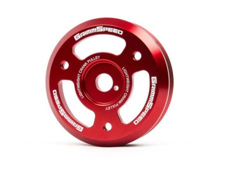 GrimmSpeed Lightweight Crank Pulley Red 2015-2021 WRX   2013-2021 BRZ   2013-2016 FRS   2017-2021 GT86   2014-2018 Forester XT Cheap