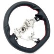 Molded Innovations OEM Plus Style Perforated Leather Steering Wheel w  Red Double Stitch 2017-2024 BRZ   2017-2021 GT86   2022-2024 GR86 For Sale