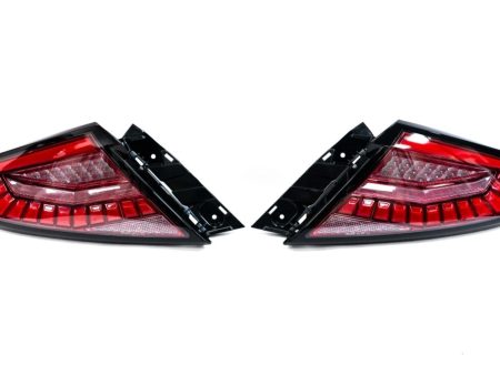 Molded Innovations EvoGlow Series DynamicLume LED Tail Lights Red Lens w  Black Base & Red Bar 2022-2024 WRX Sale