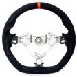 Molded Innovations OEM Plus Style Suede Steering Wheel w  Red Double Stitch and Red Stripe 2017-2024 BRZ   2017-2021 GT86   2022-2024 GR86 For Cheap