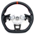 Molded Innovations OEM Plus Style Perforated Leather Steering Wheel w  Red Stitching and Red Stripe 2022-2024 WRX Online