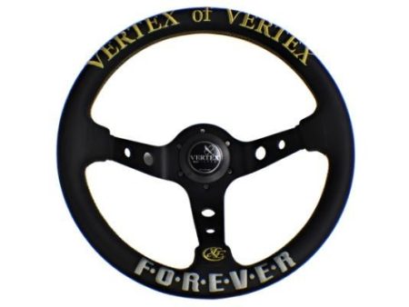 (Scratch and Dent) VERTEX Forever Steering Wheel 330mm Leather w  Gold and White Stitching Online now