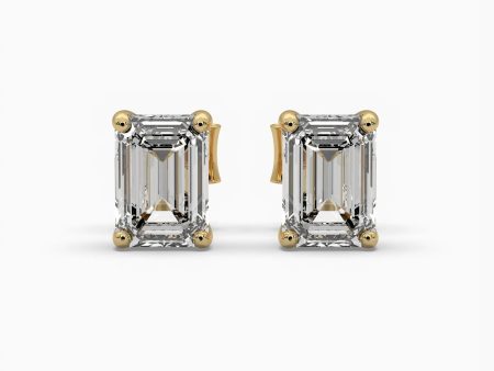 Emerald Lab Grown Diamond Stud Earrings For Discount