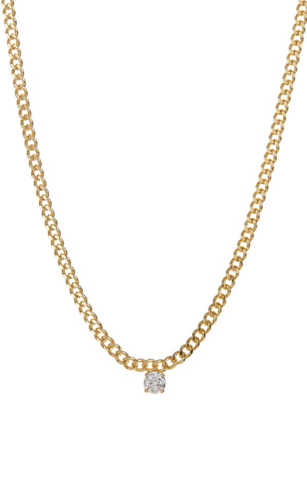 LUV AJ Bardot Stud Charm Necklace ~ Gold Sale