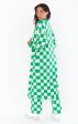 Out and About Cardi ~ Kelly Green Checker Knit For Cheap