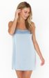 Happily Ever Top Slip ~ Steel Blue Luxe Satin Online Sale