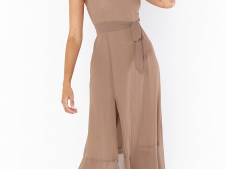 Claire Midi Dress ~ Dune Chiffon For Sale