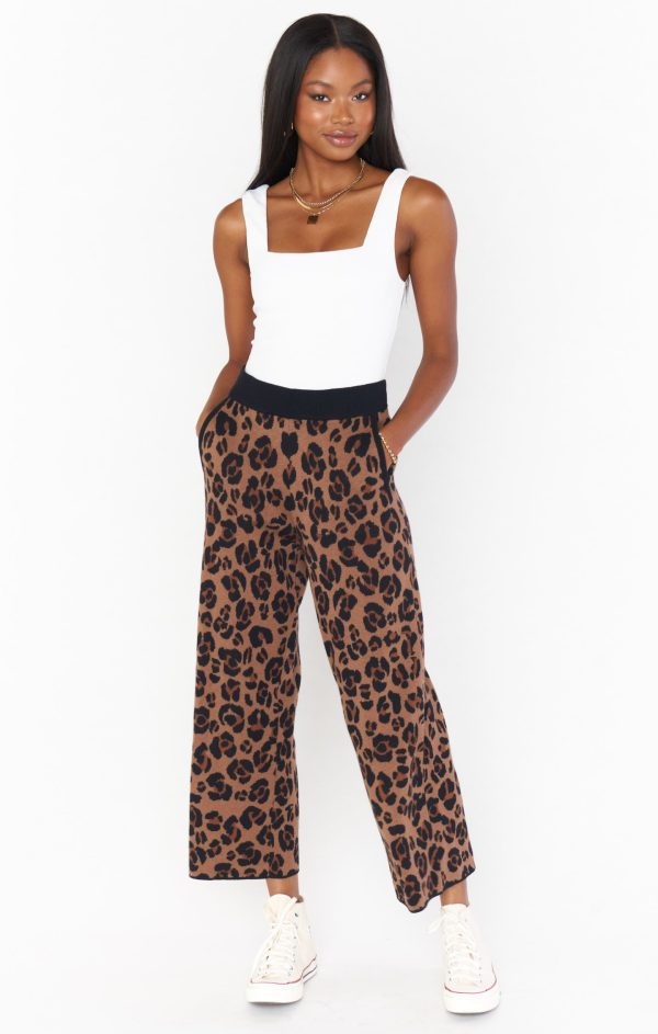 Samson Lounge Pants ~ Leopard Knit Online now