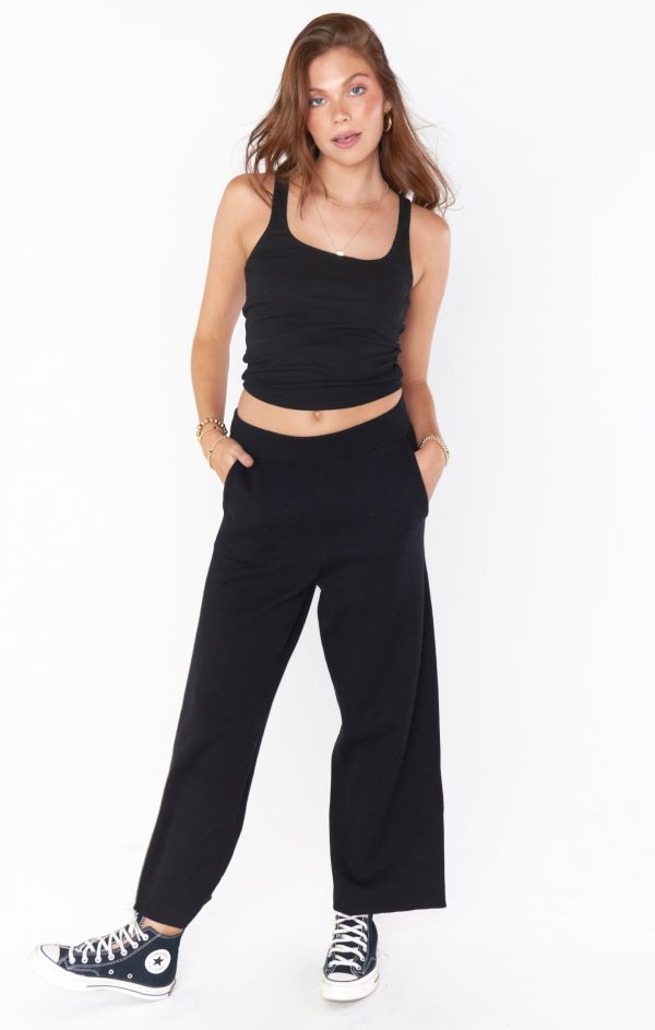 Samson Lounge Pants ~ Black Knit on Sale