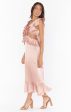 Zoey Midi Dress ~ Rose Gold Luxe Satin Online now