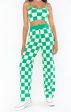 Zermatt Sweater Pant ~ Kelly Green Checker Knit For Cheap