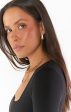 LUV AJ The Francois Ridged Hoop Earrings ~ Gold Plated For Sale